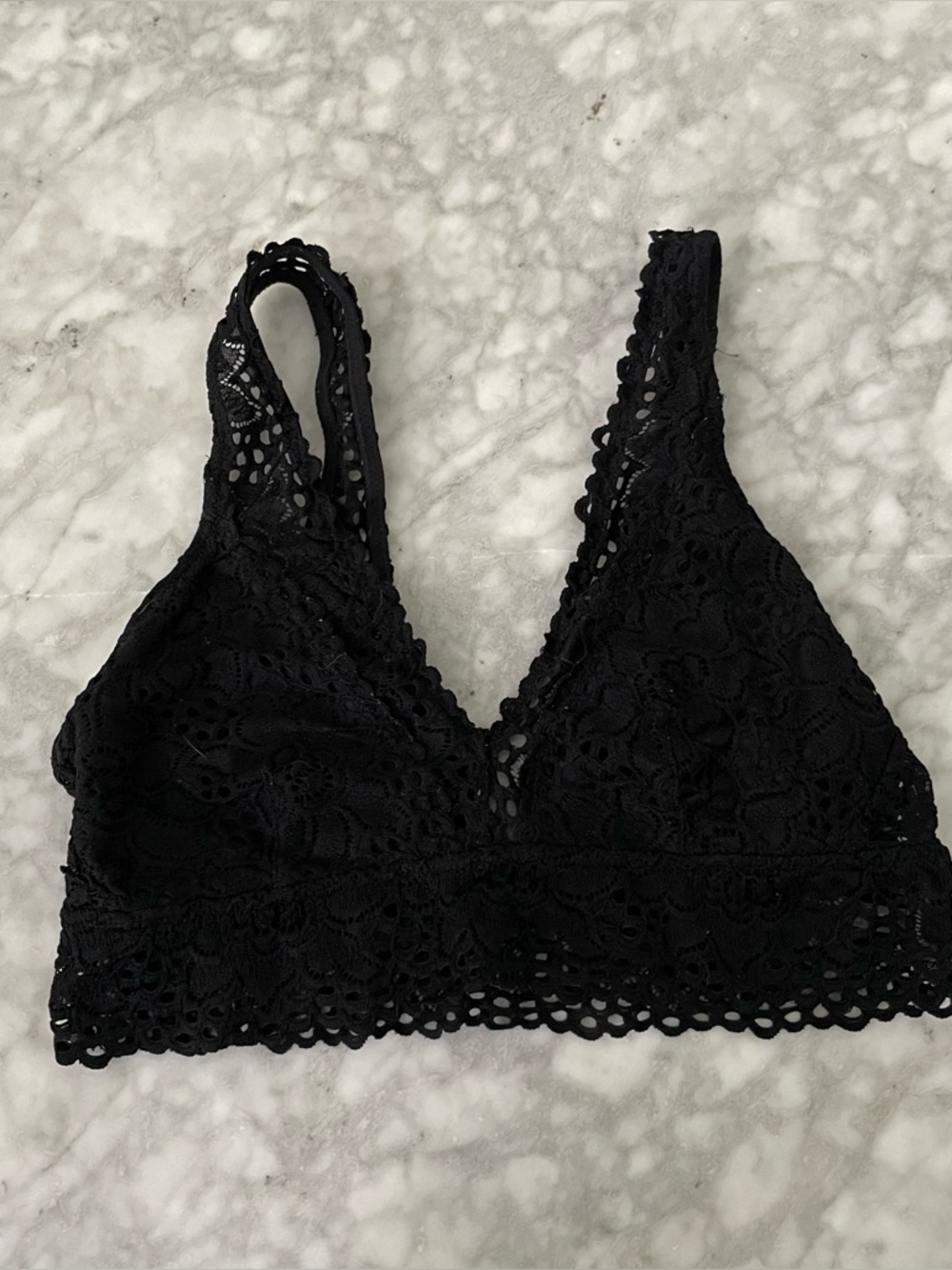 Aerie Black Lace Bralette - Women Intimates size L